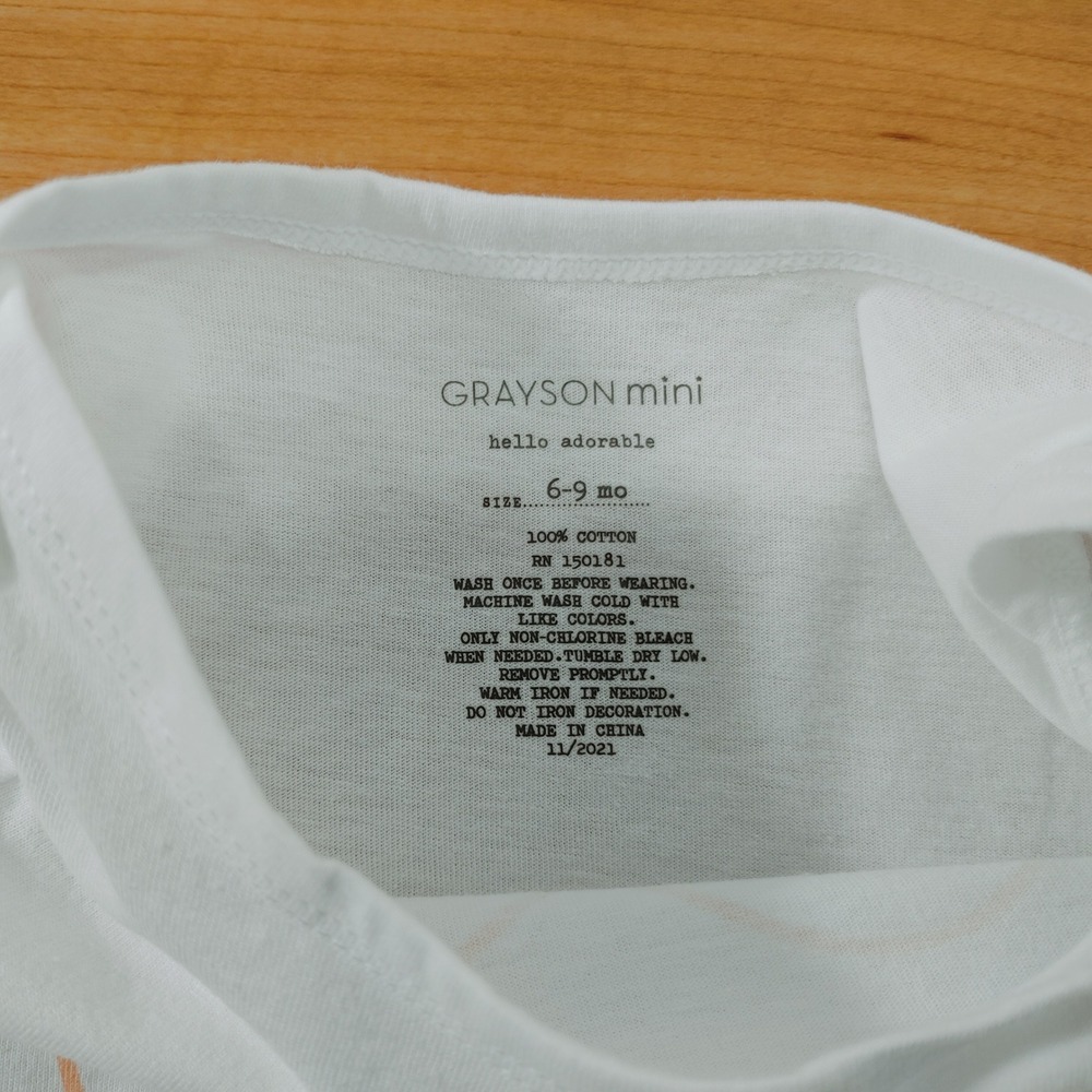 Grayson Mini Baby Bodysuit Bundle 3pk White‎ Yellow Heart Sunshine 6-9M 18M 24M - Picture 8 of 10